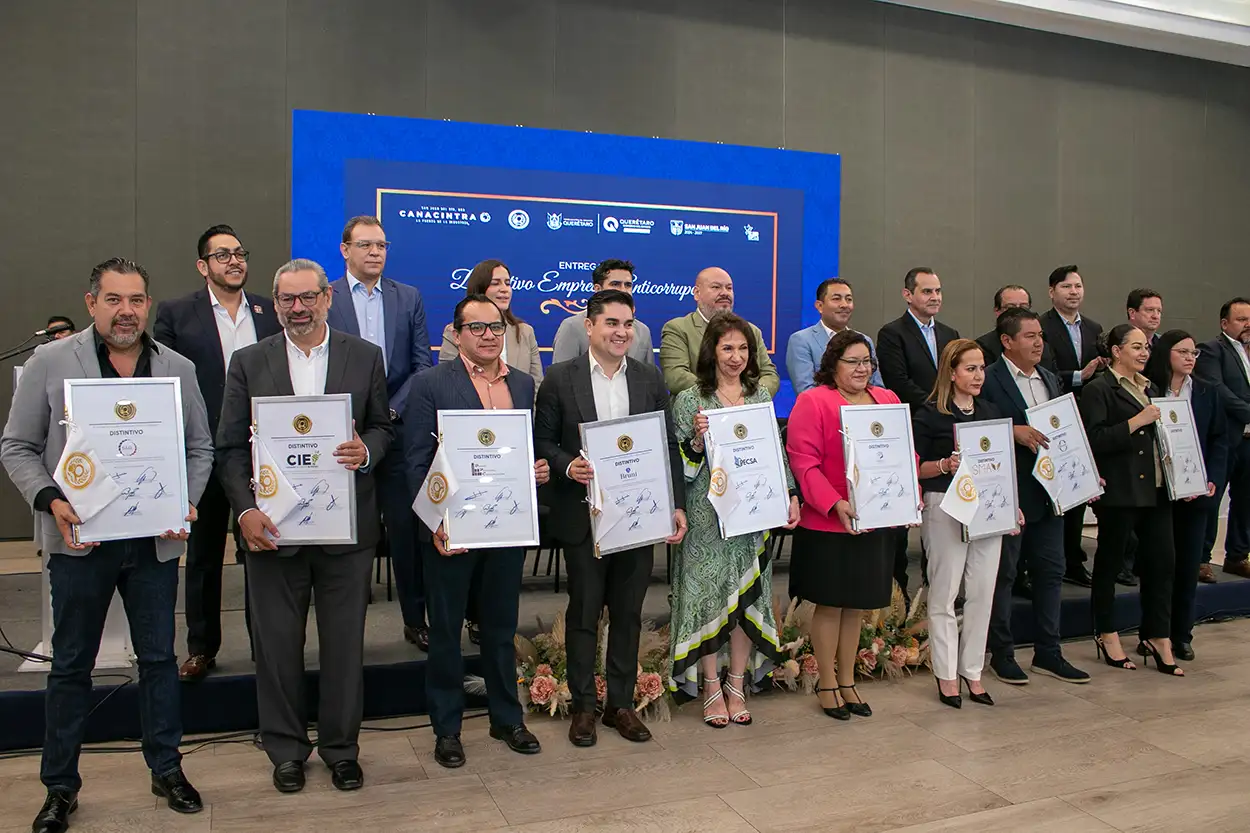 Canacintra San Juan del Río fortalece liderazgo industrial con certificación ISO 9001 y Distintivos Anticorrupción